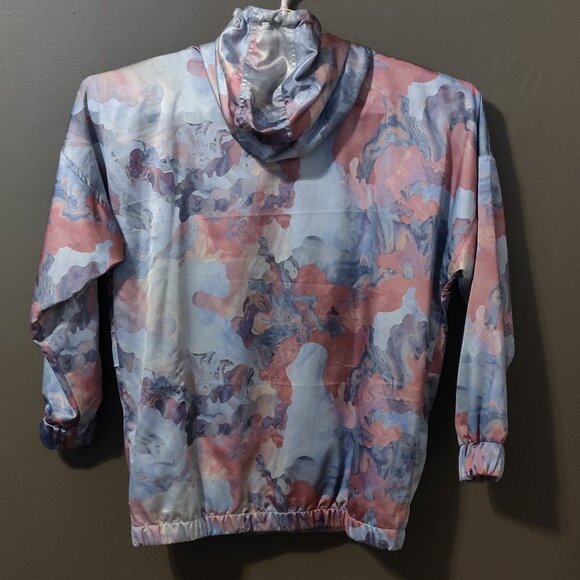 Adidas Originals Pastel Marbled Camo Satin Hoodie 1/4 Zip Pullover SIZE … - Picture 7 of 9